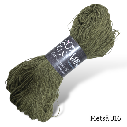 Villanka 2-säikeinen karstalanka, erikoisvärit, 180x2, 100 g/ 270 m