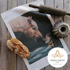 Leivinliina/ keittiöliina puolipellavaa