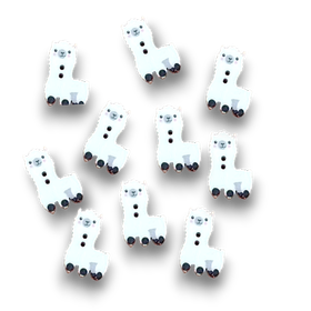 Käsityön viimeistelyyn suloinen Alpakka-nappi, 10 kpl