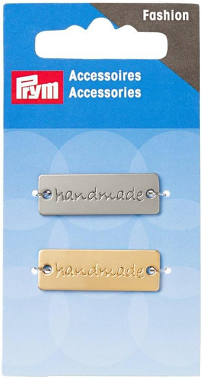 Prym Handmade-käsityömerkit, metalli, 2 kpl/ pkt