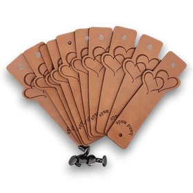 Käsityömerkki Sydämet, nepparikiinnitys