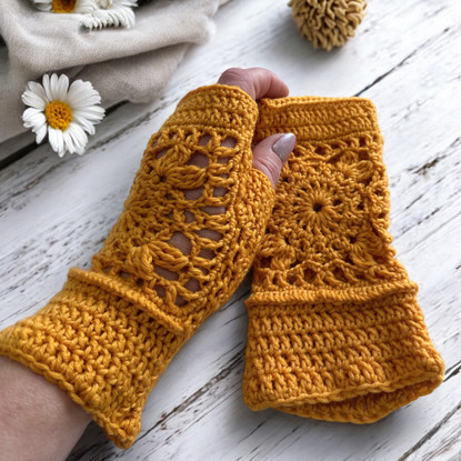 Merinovillaiset pitsikämmekkäät, okrankeltainen