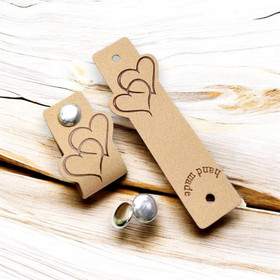 Käsityömerkki Sydämet, nepparikiinnitys