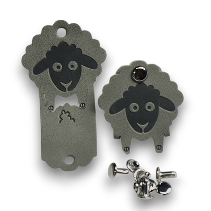 Käsityömerkki Lammas, nepparikiinnitys, 2 kpl/ pkt