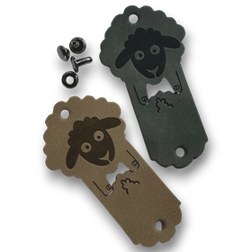 Käsityömerkki Lammas, nepparikiinnitys, 2 kpl/ pkt