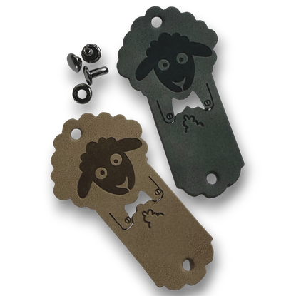Käsityömerkki Lammas, nepparikiinnitys, 2 kpl/ pkt