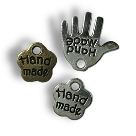 Suloinen metallinen Handmade-merkki, 6 kpl/ pkt