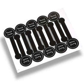 Kätevät Handmade-tarrat, arkki 10 tarraa