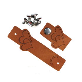 Käsityömerkki Sydämet, nepparikiinnitys, 2 kpl/pkt