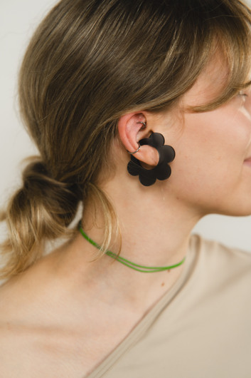 EARBIT earrings CARBON FLOWER | L