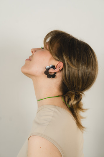 EARBIT earrings CARBON FLOWER | L