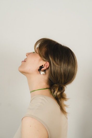 EARBIT earrings CARBON FLOWER | M