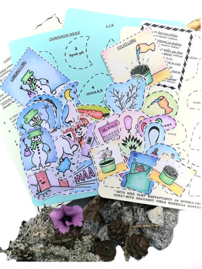 Setti; Kylvö- + Lumiukon nenä - kuvitetut lorut