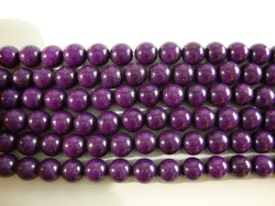 Jade värjätty tumma lila/violetti pyöreä 8 mm (30 kpl/pss)