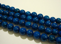 Marmori värjätty sininen pyöreä 12 mm (10 kpl/pss)