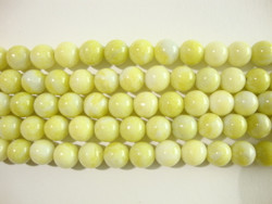 Kivihelmi Mustard stone limenvihreä pyöreä 8 mm (30 kpl/pss)