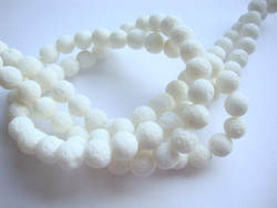 Koralli valkoinen pyöreä 8 mm (30 kpl/pss)