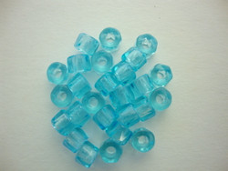 Tsekkiläinen fasettihiottu rondelli kirkas vedensininen 6x3 mm (n. 50 kpl/pss)