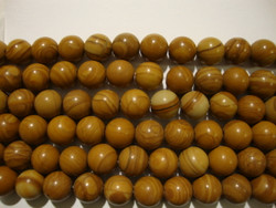 Jaspis (picture jasper) ruskea pyöreä 8 mm (30kpl/pss)
