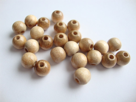 Rayher Puuhelmi puunvärinen natural pyöreä 10 mm (52 kpl/pss)