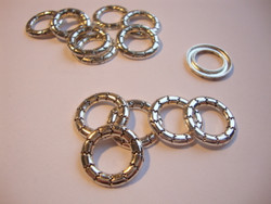 Korulinkki / linkkirengas hopeoitu pyöreä 17 mm (5 kpl/pss)