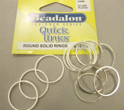 Beadalon hopeoitu linkkirengas pyöreä 20 mm (22 kpl/pss)