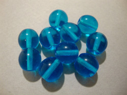 Tsekkiläinen lasihelmi turkoosi pyöreä 10 mm (20/pss)