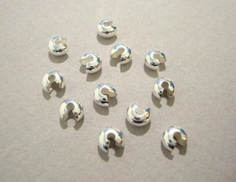 Hopeoitu suojahelmi/päällyshelmi 6x4 mm 2-3 mm:n kiinnityshelmelle (20 kpl)