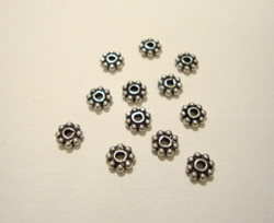 925 sterling hopeahelmi (välihelmi/rondelli) 4 mm 