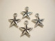 TierraCast Riipus Nautical Star (Pohjantähti) hopeoitu 18 x 15 mm