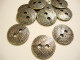 TierraCast Metallinappi pyöreä lehtikuvio pronssi 18 mm