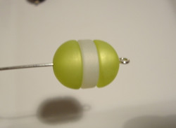 Polarishelmi  limenvihreä matta puolipallo 12 mm (2/pss)