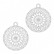 Riipus Bohemian pyöreä hopeoitu 16 x 14 mm (2 kpl/pss)