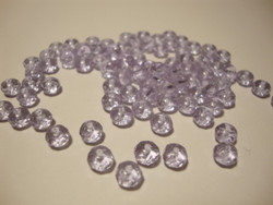 Tsekkiläinen fasettihiottu lasihelmi rondelli vaalea lila/laventeli 3 x 5 mm (30 kpl/pss)