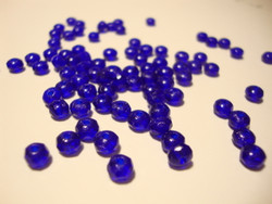 Tsekkiläinen fasettihiottu lasihelmi rondelli koboltinsininen/kirkkaansininen  3 x 5 mm (30 kpl/pss)