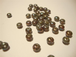 Tsekkiläinen fasettihiottu lasihelmi rondelli opaakki metalliharmaa 3 x 5 mm (30 kpl/pss)
