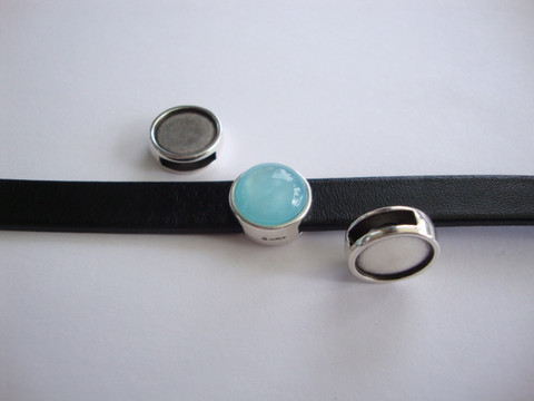 Metallihelmi/hela (slider) 14 mm/sopii 12 mm kapussille 10 mm nahkanauhalle