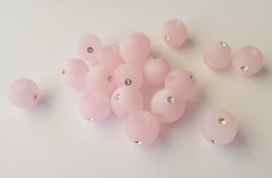 Polarishelmi Swarovskin strasseilla vaaleanpunainen matta 10 mm (2 kpl/pss)