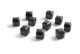 Swarovski kristalli kuutio 6 mm musta (2 kpl)