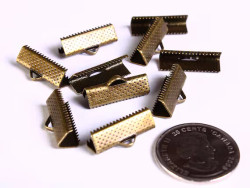Nauhanpää antiikkikulta, leveys  20 mm (10 kpl)
