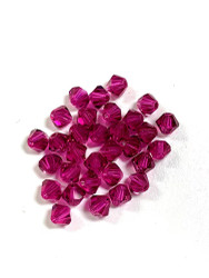 Swarovski kristallihelmi fuchsia bicone 4 mm (10 kpl)