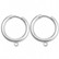 Korvakorurengas lenkillä 19 mm ruostumaton teräs hopea (1 pari)