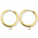 Korvakorurengas lenkillä 19 mm ruostumaton teräs kulta (1 pari)