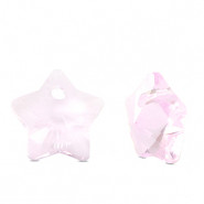 Kristalliriipus tähti vaaleanpunainen 7,5 x 8 mm (2 kpl)