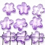 Akryylihelmi kukka violetti 20 mm (10 kpl)