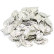 Metalliriipus lehti hopea 19 mm X 10 mm (2 kpl)