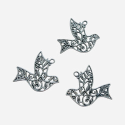 Metalliriipus kyyhky 32 X 35 mm (1 kpl)