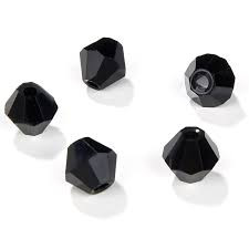 Swarovski kristallihelmi musta bicone 6 mm (4 kpl)