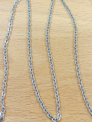 Ketju ruostumaton teräs hopea 2x3mm (1 metri)