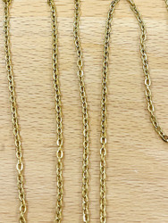 Ketju ruostumaton teräs kulta 2x3mm (1 metri)